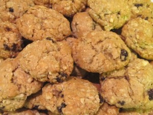 Ginny's Oatmeal-Raisin Almond Cookies Closeup